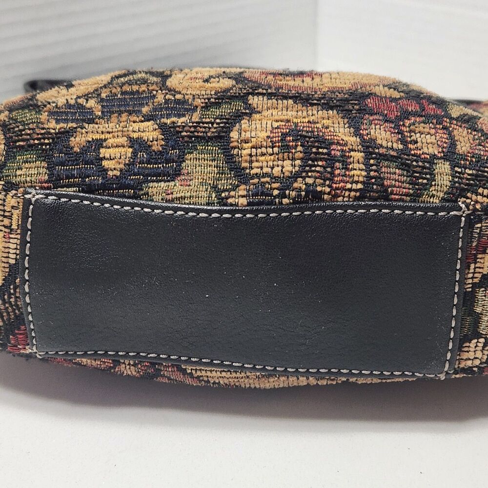 VTG Fossil Tapestry Carpet Hobo Bag Grandmacore Boho Cottagecore 90s Great 75088 - Picture 6 of 16